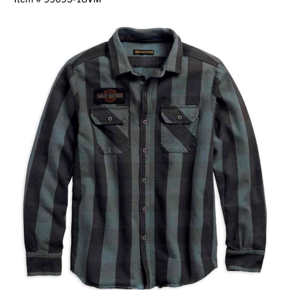 Harley Davidson Slim fit Long Sleeve Woven Shirt - Picture 2 of 11